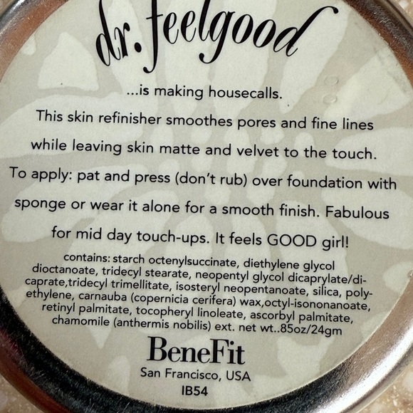 Benefit Dr. Feelgood Skin Refresher Balm .84oz - Picture 2 of 15